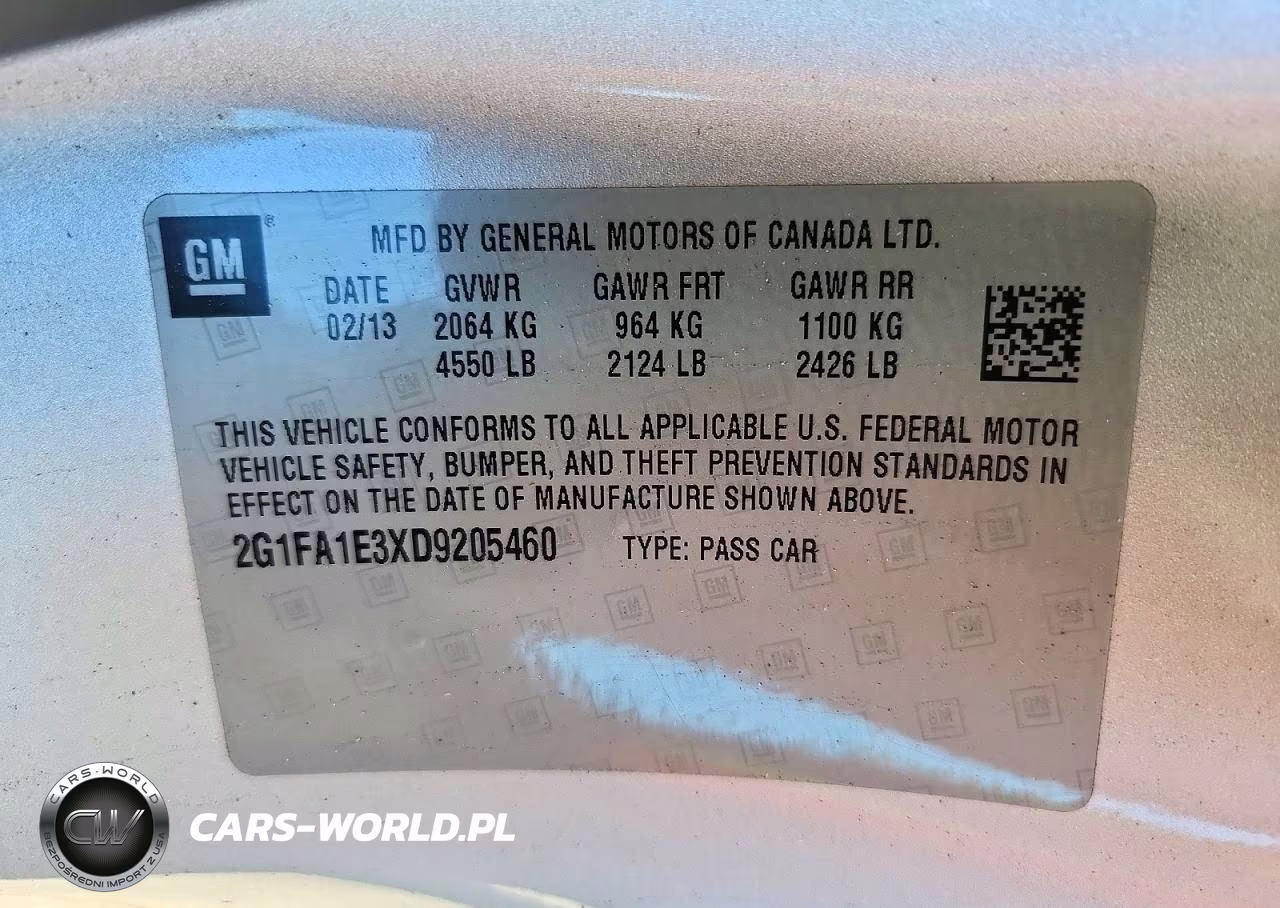 2013 Chevrolet Camaro Ls VIN:2G1FA1E3XD9205460 - 12