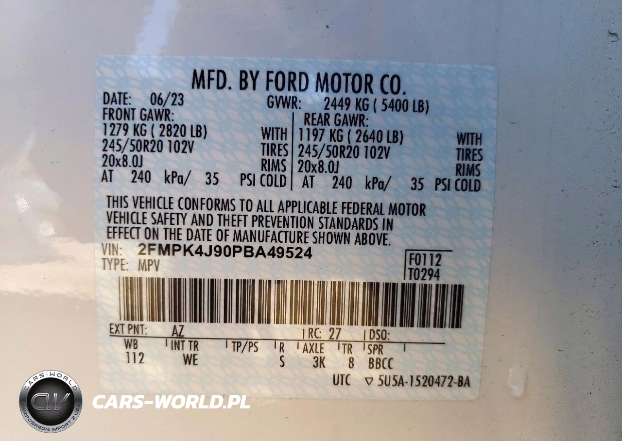 2023 Ford Edge Sel VIN:2FMPK4J90PBA49524 - 14