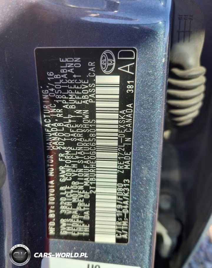 2016 Toyota Corolla S Plus VIN:2T1BURHE0GC658015 - 12