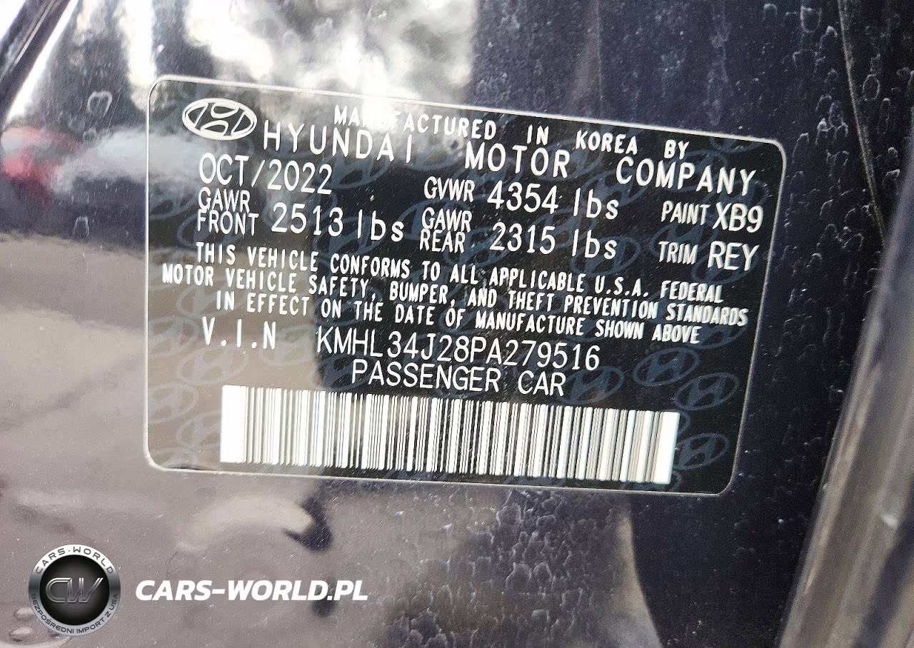 2023 Hyundai Sonata Limited VIN:KMHL34J28PA279516 - 12