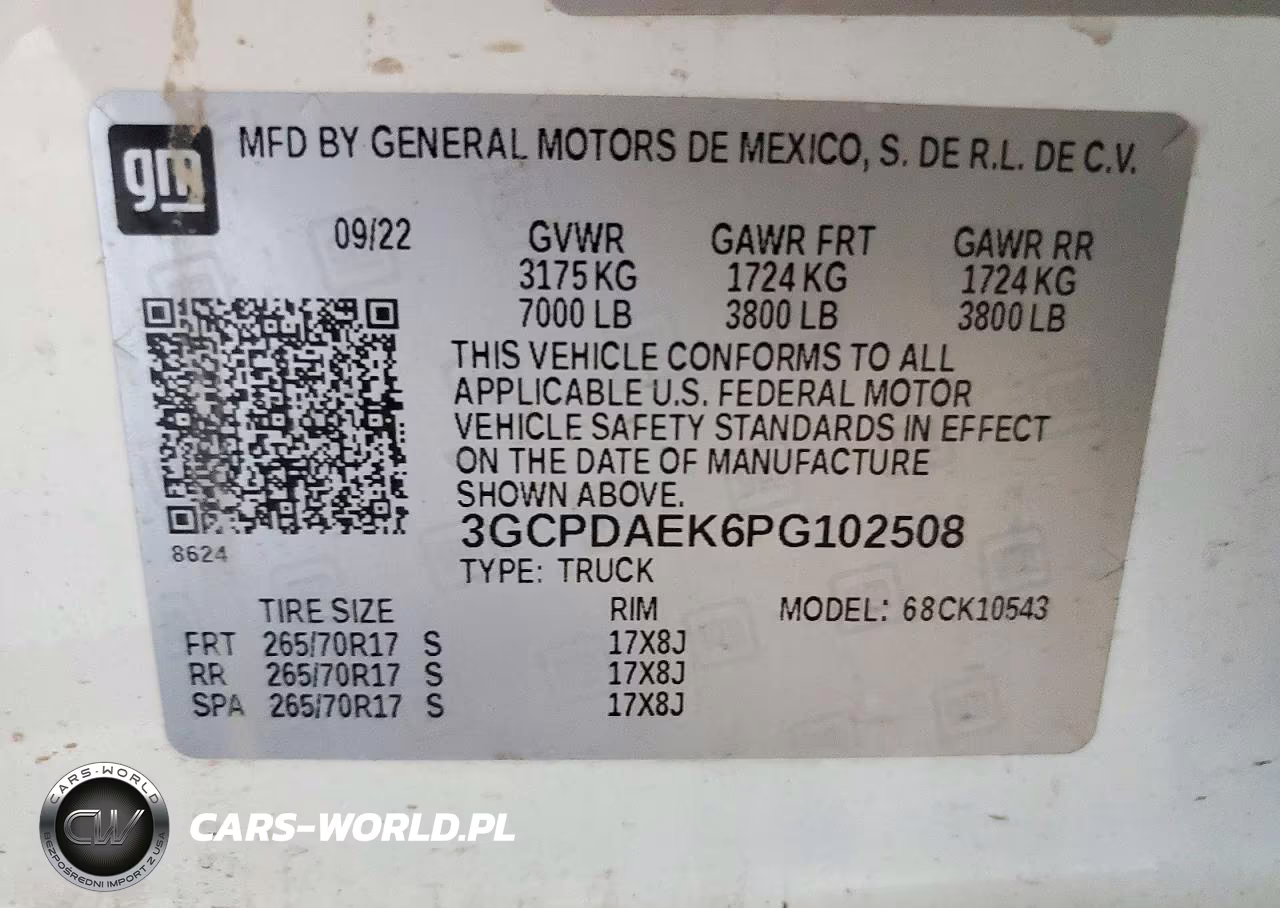 2023 Chevrolet Silverado K1500 VIN:3GCPDAEK6PG102508 - 12