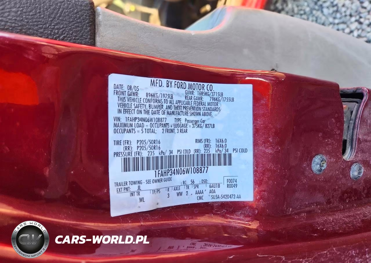 2006 Ford Focus Zx4 VIN:1FAHP34N06W108877 - 12