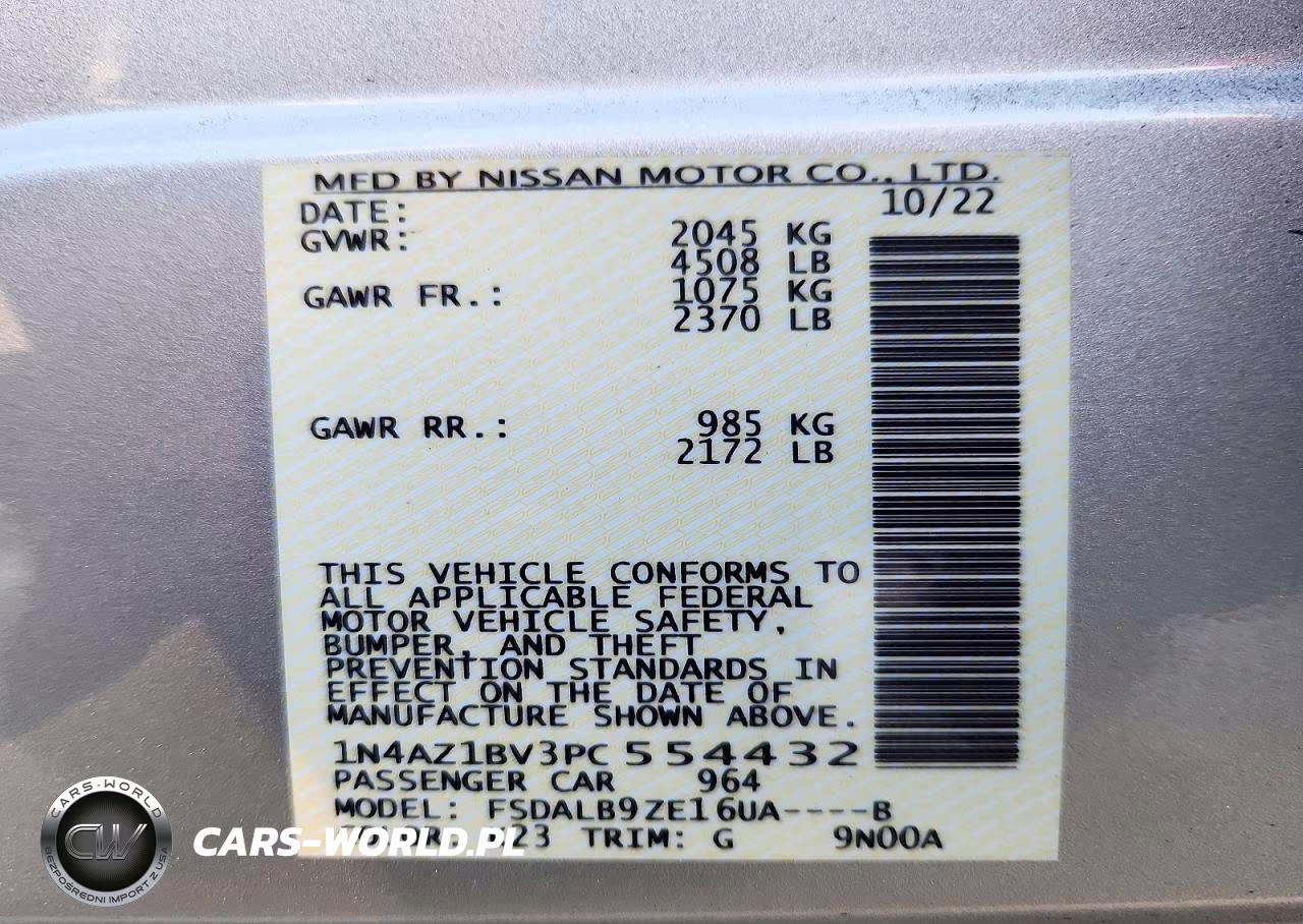 2023 Nissan Leaf S VIN:1N4AZ1BV3PC554432 - 12