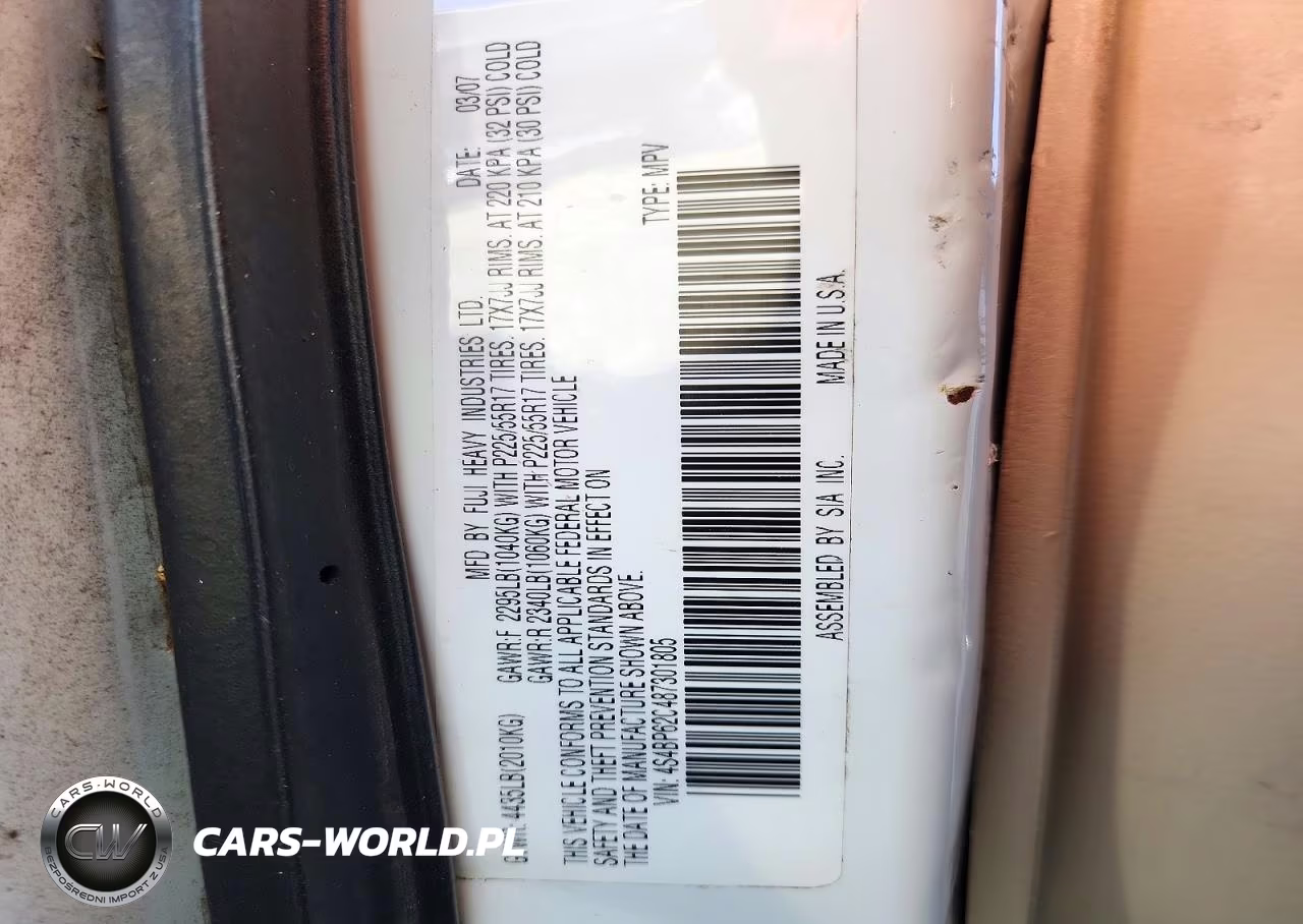 2008 Subaru Outback 2.5I Limited VIN:4S4BP62C487301805 - 12