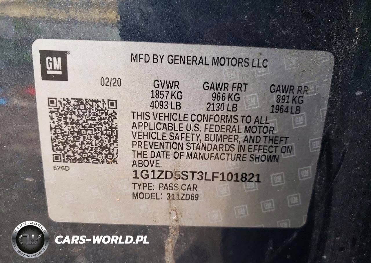 2020 Chevrolet Malibu Lt VIN:1G1ZD5ST3LF101821 - 12