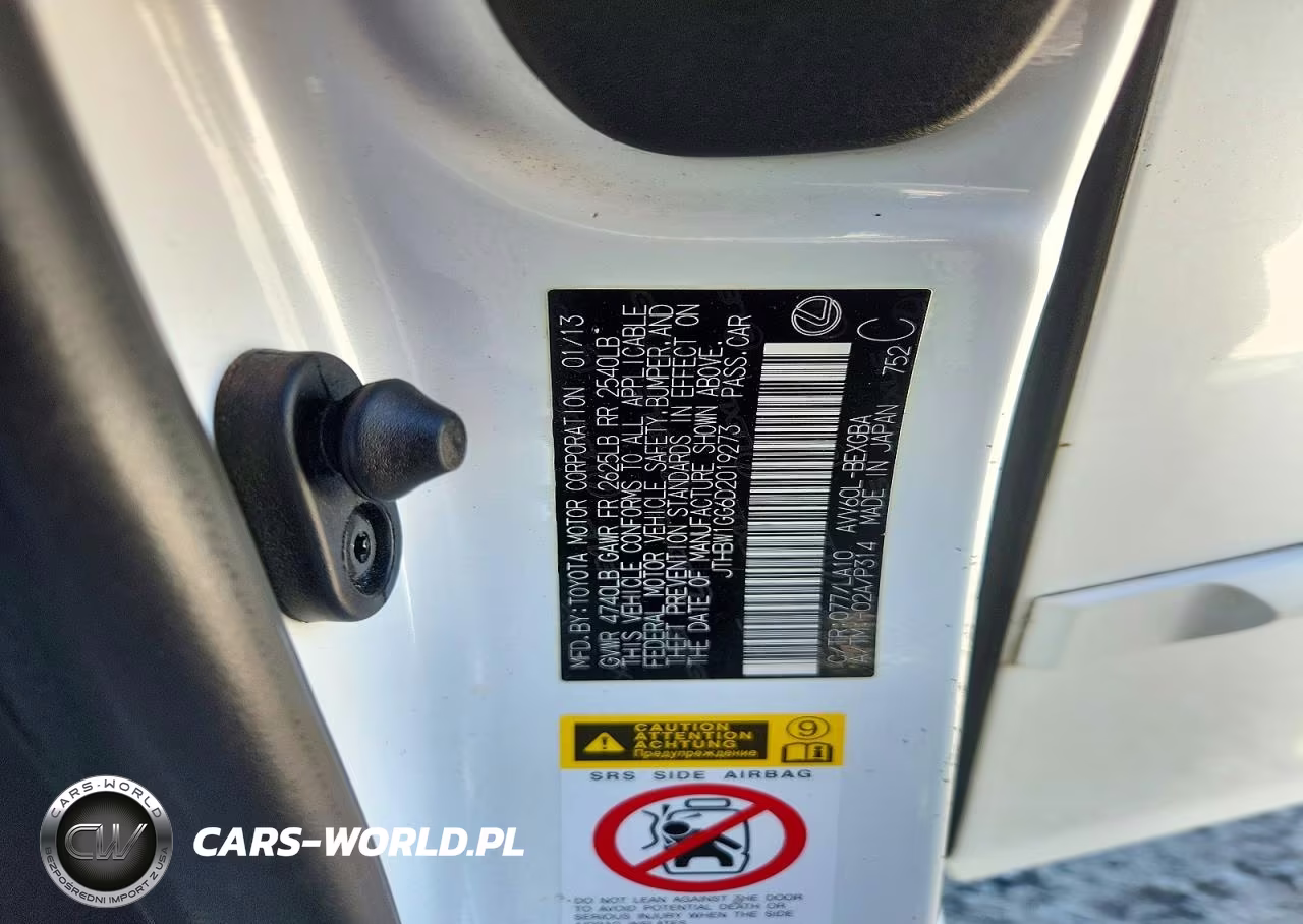 2013 Lexus Es 300H VIN:JTHBW1GG6D2019273 - 12