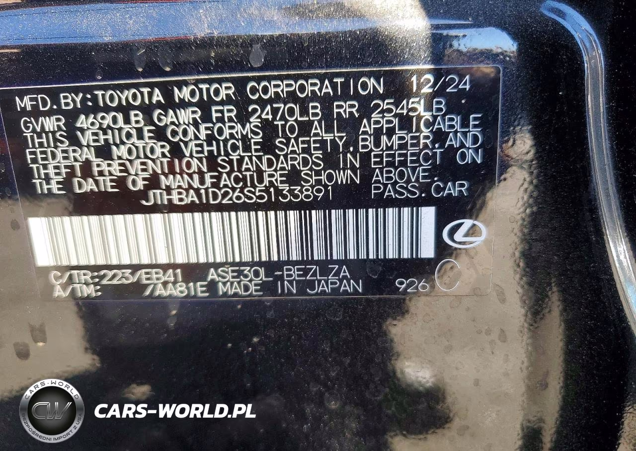 2025 Lexus Is 300 F Sport Design VIN:JTHBA1D26S5133891 - 13
