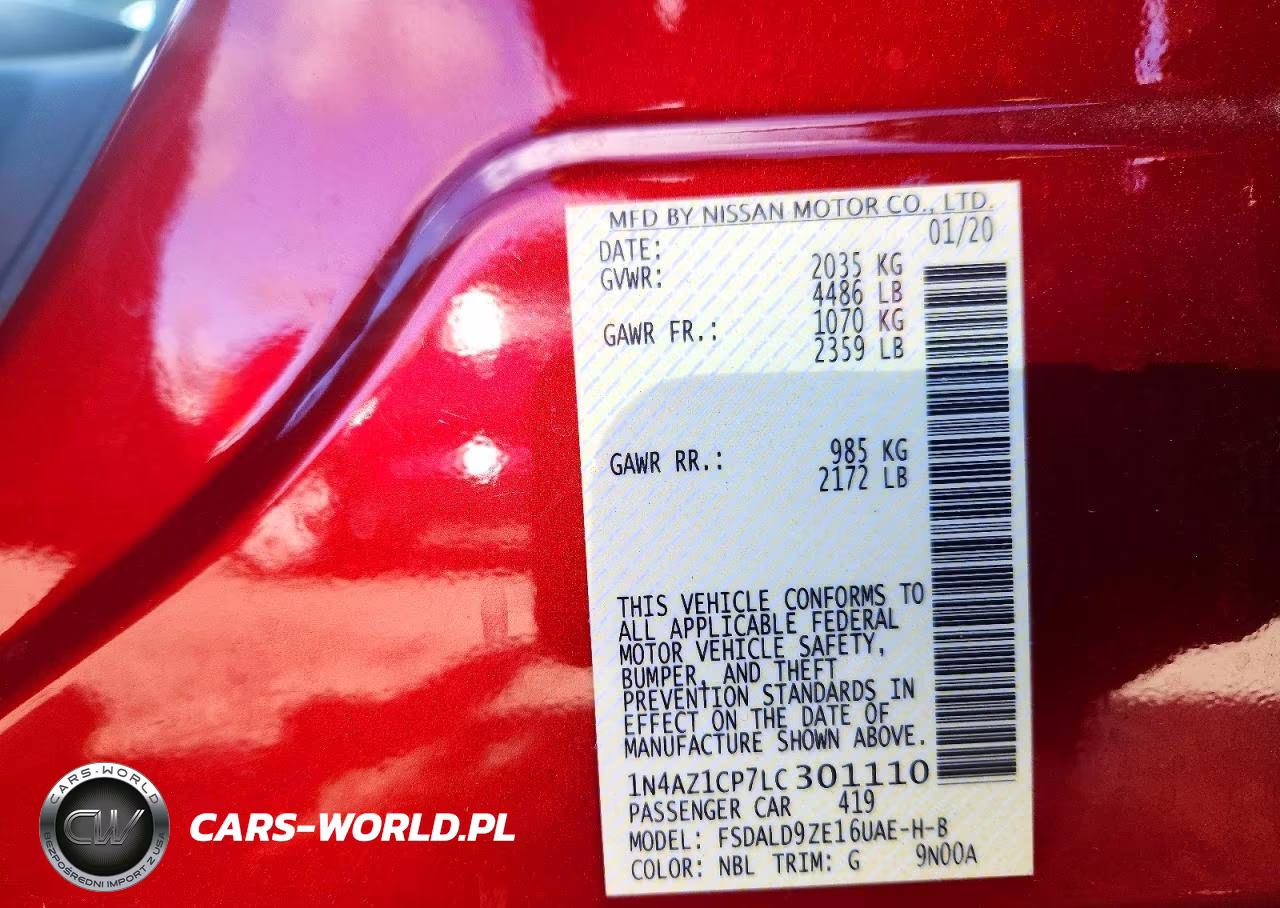 2020 Nissan Leaf Sv VIN:1N4AZ1CP7LC301110 - 14