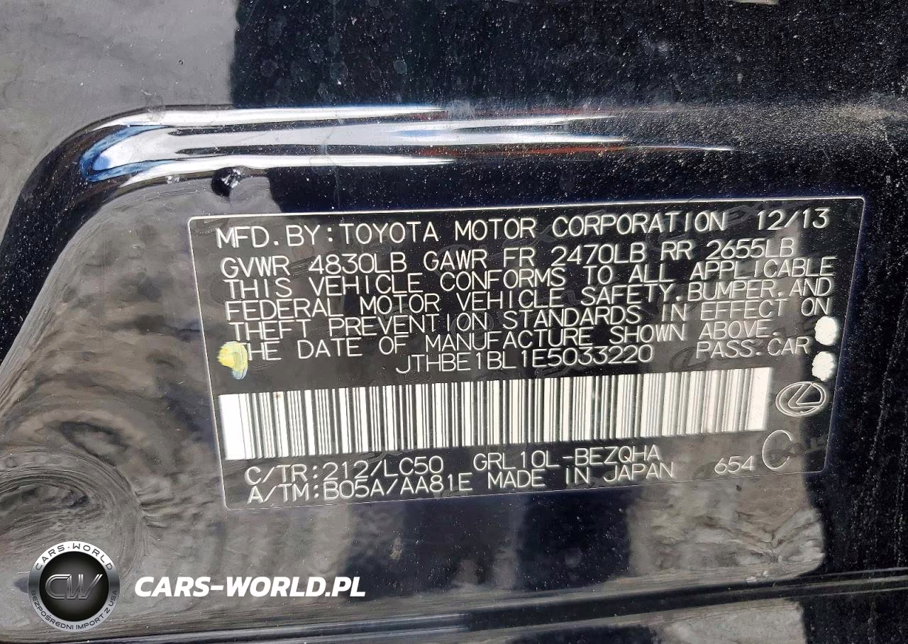 2014 Lexus Gs 350 VIN:JTHBE1BL1E5033220 - 12