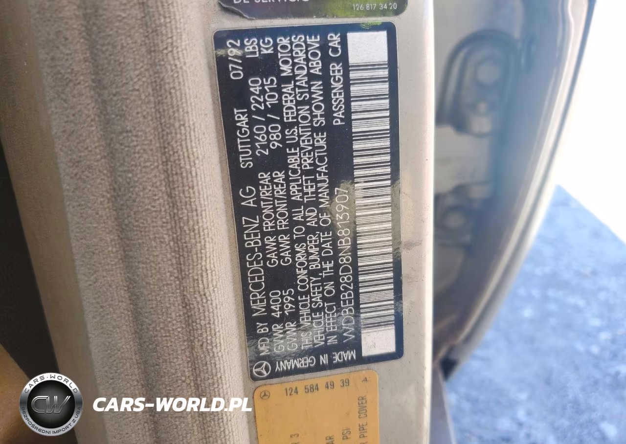 1992 Mercedes-Benz 300 D VIN:WDBEB28D8NB813907 - 12