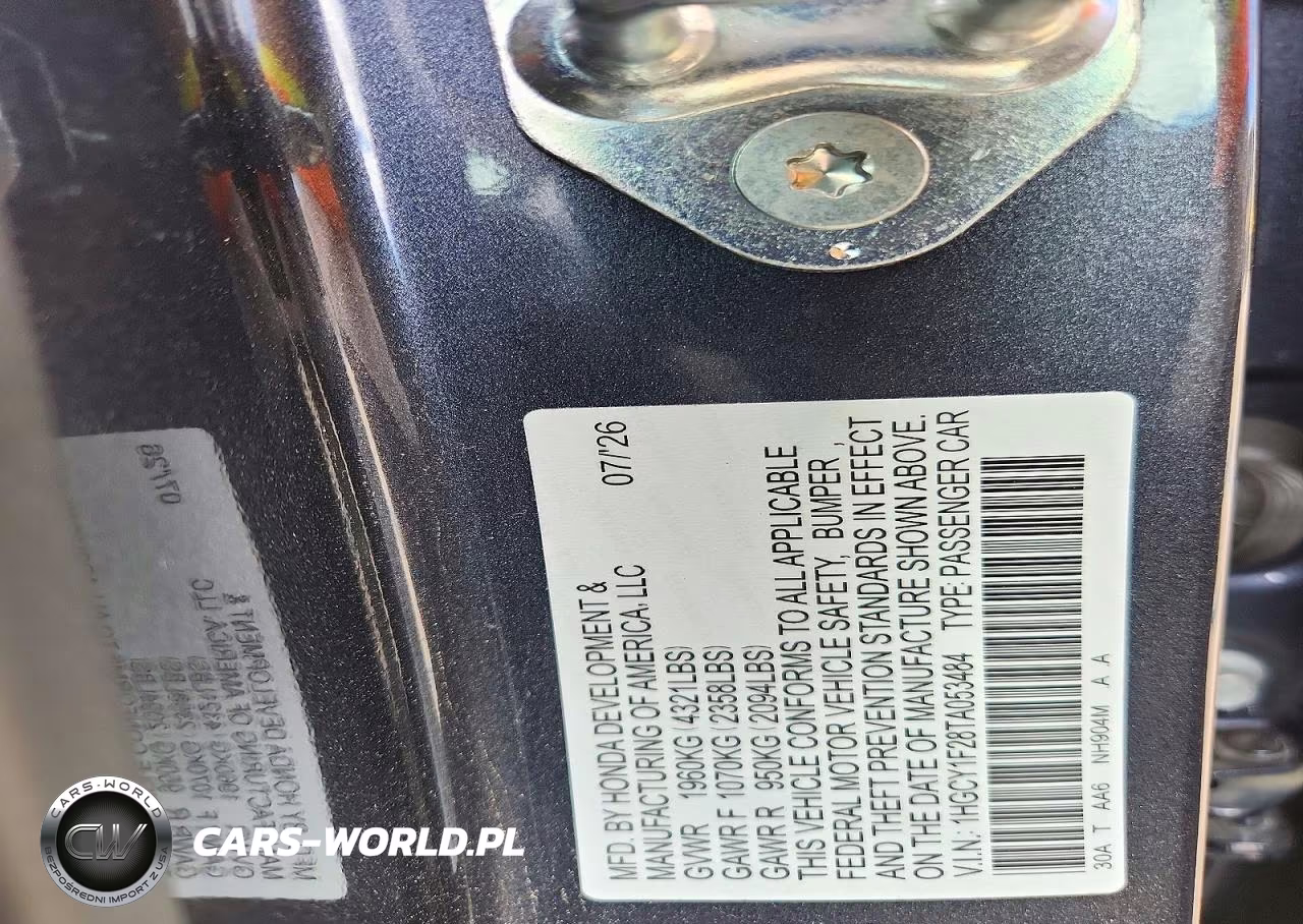 2026 Honda Accord Lx VIN:1HGCY1F28TA053484 - 12
