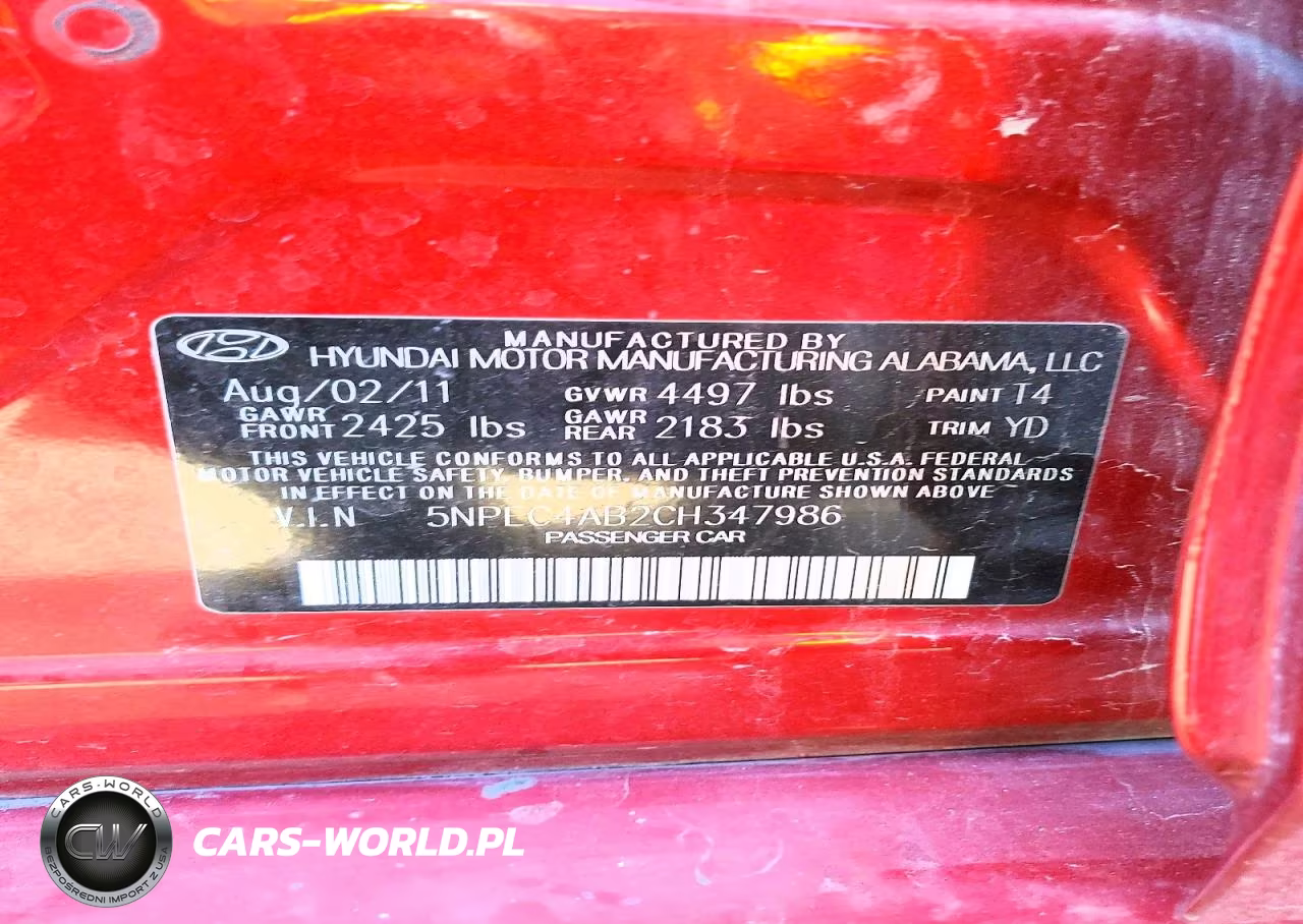 2012 Hyundai Sonata Se VIN:5NPEC4AB2CH347986 - 12