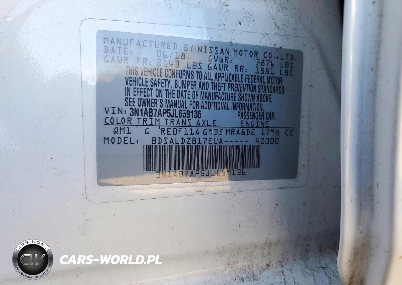 2018 Nissan Sentra Sv VIN:3N1AB7AP5JL659136 - 12