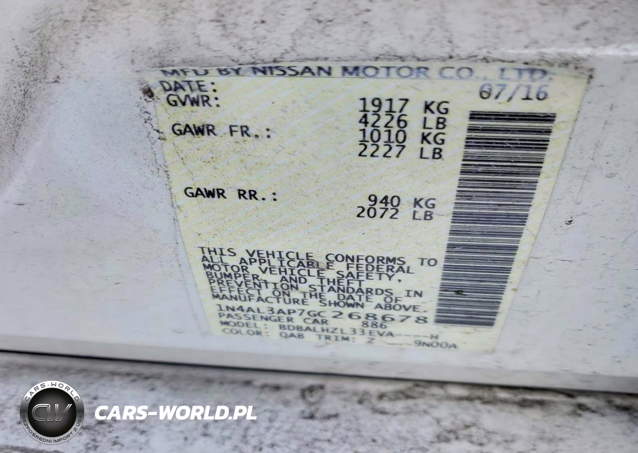 2016 Nissan Altima 2.5 VIN:1N4AL3AP7GC268678 - 12