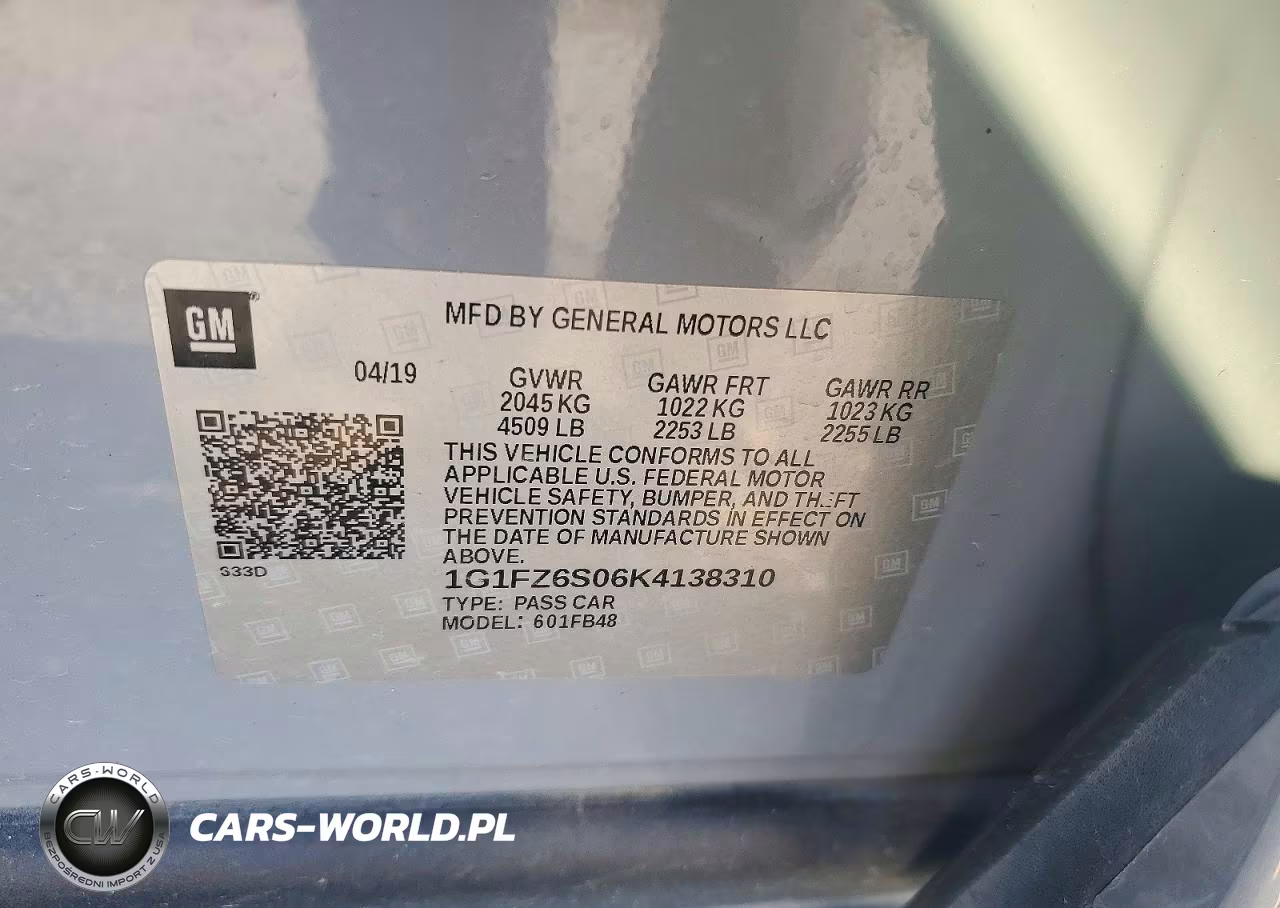 2019 Chevrolet Bolt Ev Premier VIN:1G1FZ6S06K4138310 - 12