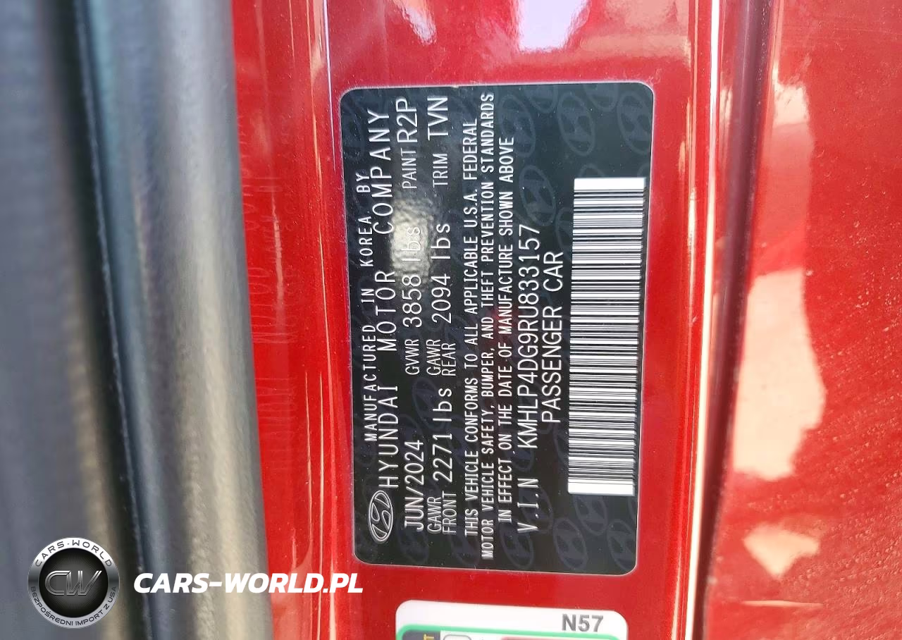 2024 Hyundai Elantra Limited VIN:KMHLP4DG9RU833157 - 13