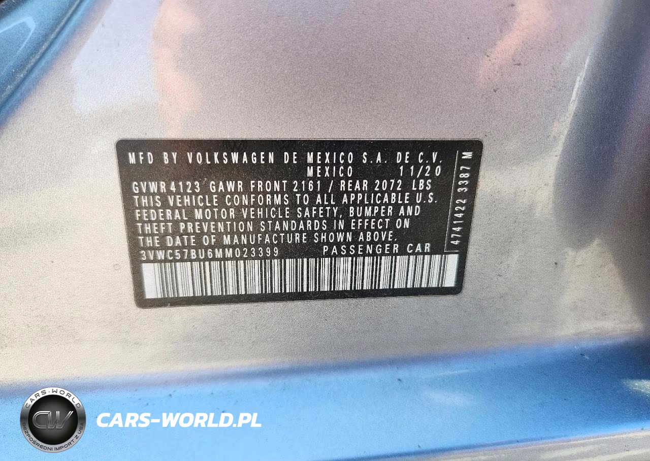 2021 Volkswagen Jetta S VIN:3VWC57BU6MM023399 - 13