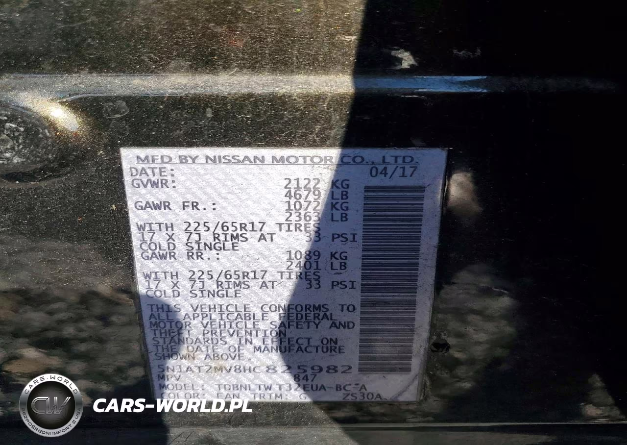2017 Nissan Rogue Sv VIN:5N1AT2MV8HC825982 - 14