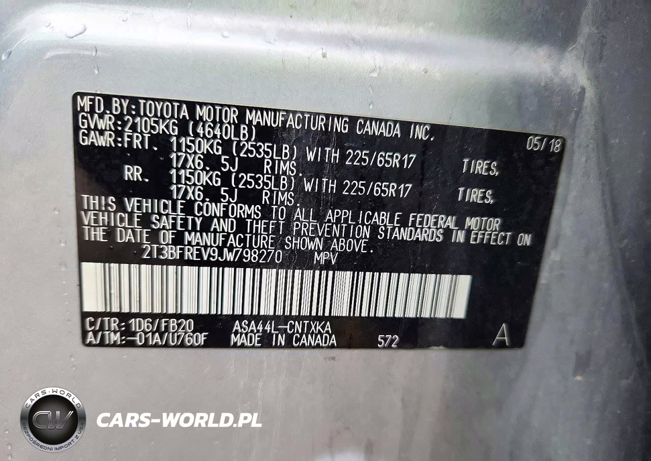 2018 Toyota Rav4 Le VIN:2T3BFREV9JW798270 - 13