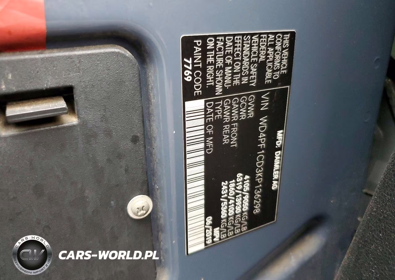 2019 Mercedes-Benz Sprinter 2500-3500 VIN:WD4PF1CD3KP136298 - 13