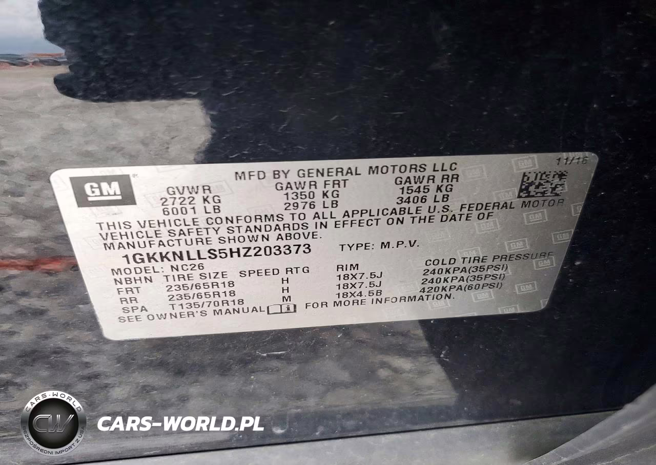 2017 GMC Acadia Sle VIN:1GKKNLLS5HZ203373 - 13