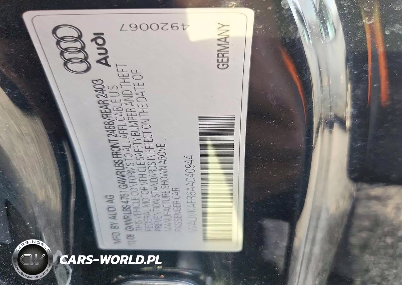 2010 Audi A5 Prestige VIN:WAUVKAFR6AA040944 - 12