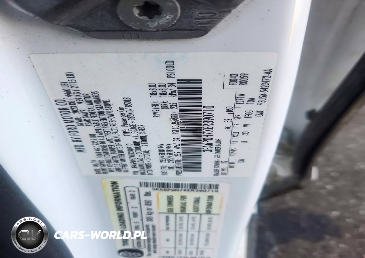 2014 Ford Fusion Se VIN:3FA6P0H7XER390710 - 12