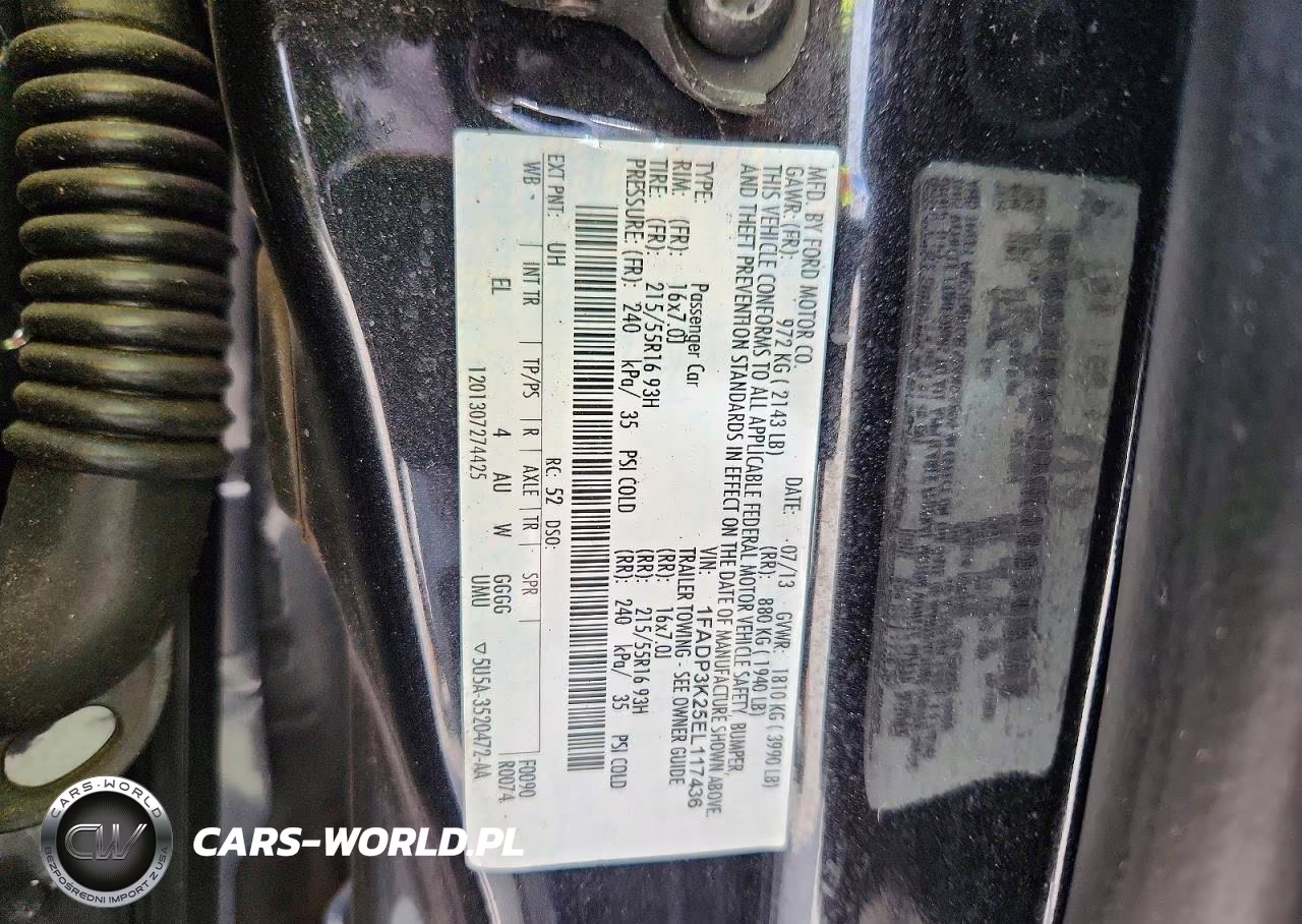 2014 Ford Focus Se VIN:1FADP3K25EL117436 - 12