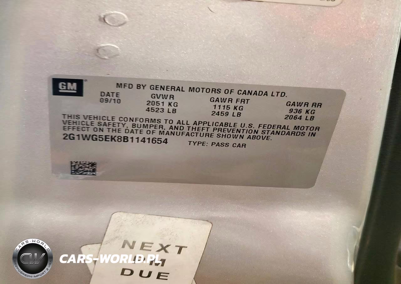 2011 Chevrolet Impala Lt VIN:2G1WG5EK8B1141654 - 12