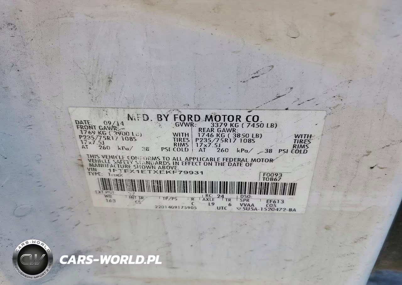 2014 Ford F150 Super Cab VIN:1FTFX1ETXEKF79931 - 12