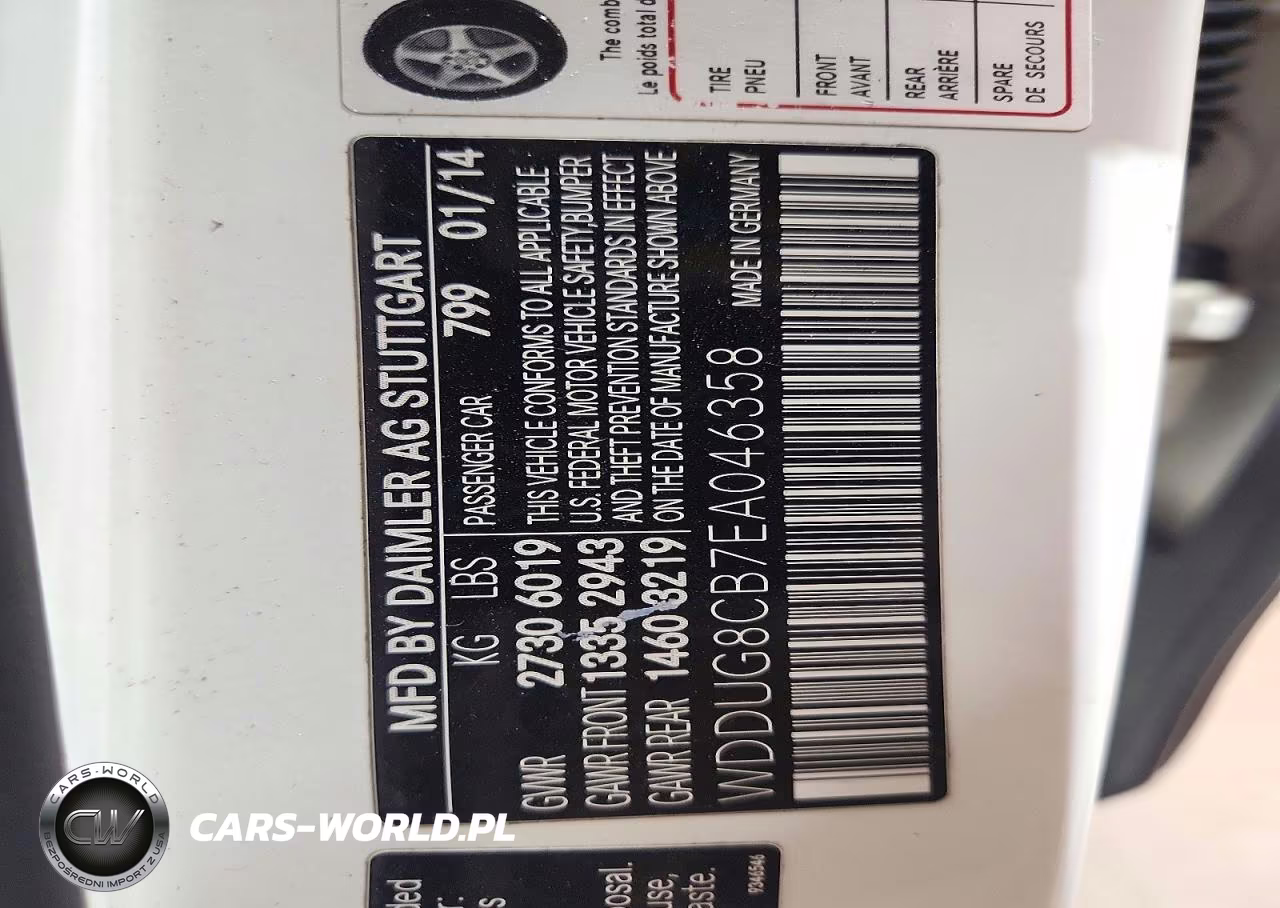 2014 Mercedes-Benz S 550 VIN:WDDUG8CB7EA046358 - 12