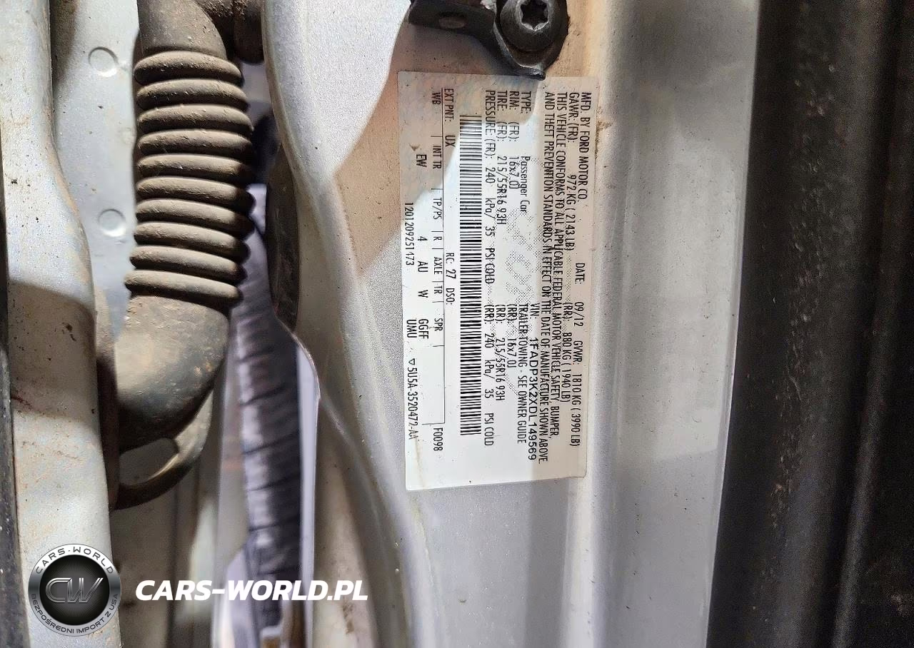 2013 Ford Focus Se VIN:1FADP3K2XDL149569 - 12