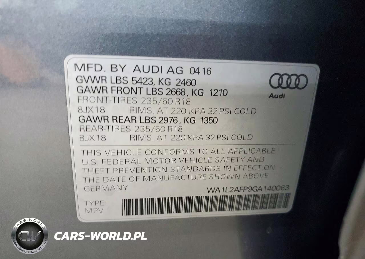 2016 Audi Q5 Premium Plus VIN:WA1L2AFP9GA140063 - 13