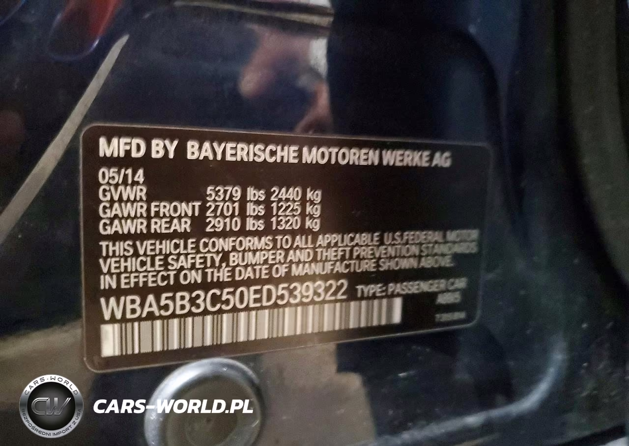 2014 BMW 535 Xi VIN:WBA5B3C50ED539322 - 12