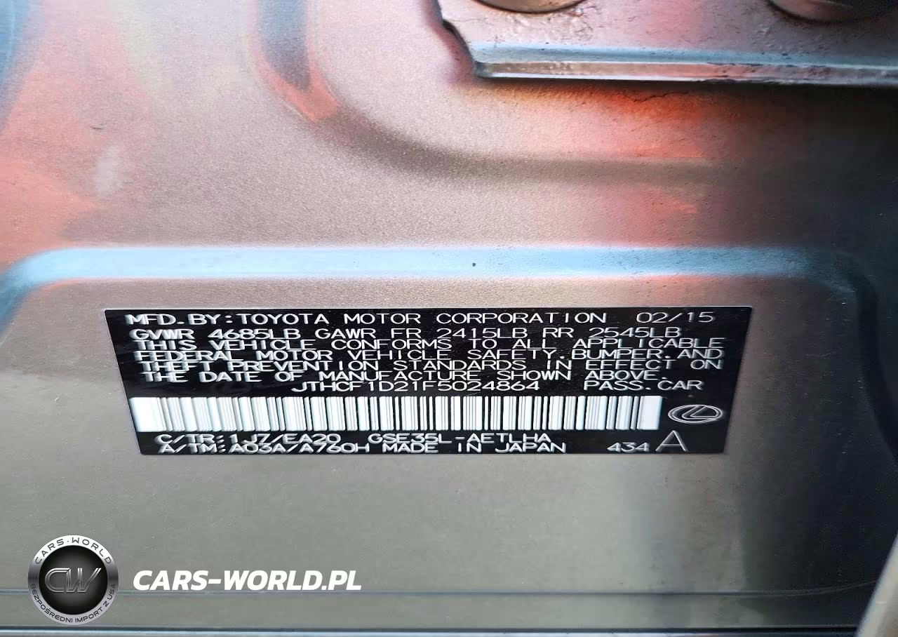 2015 Lexus Is 250 VIN:JTHCF1D21F5024864 - 12