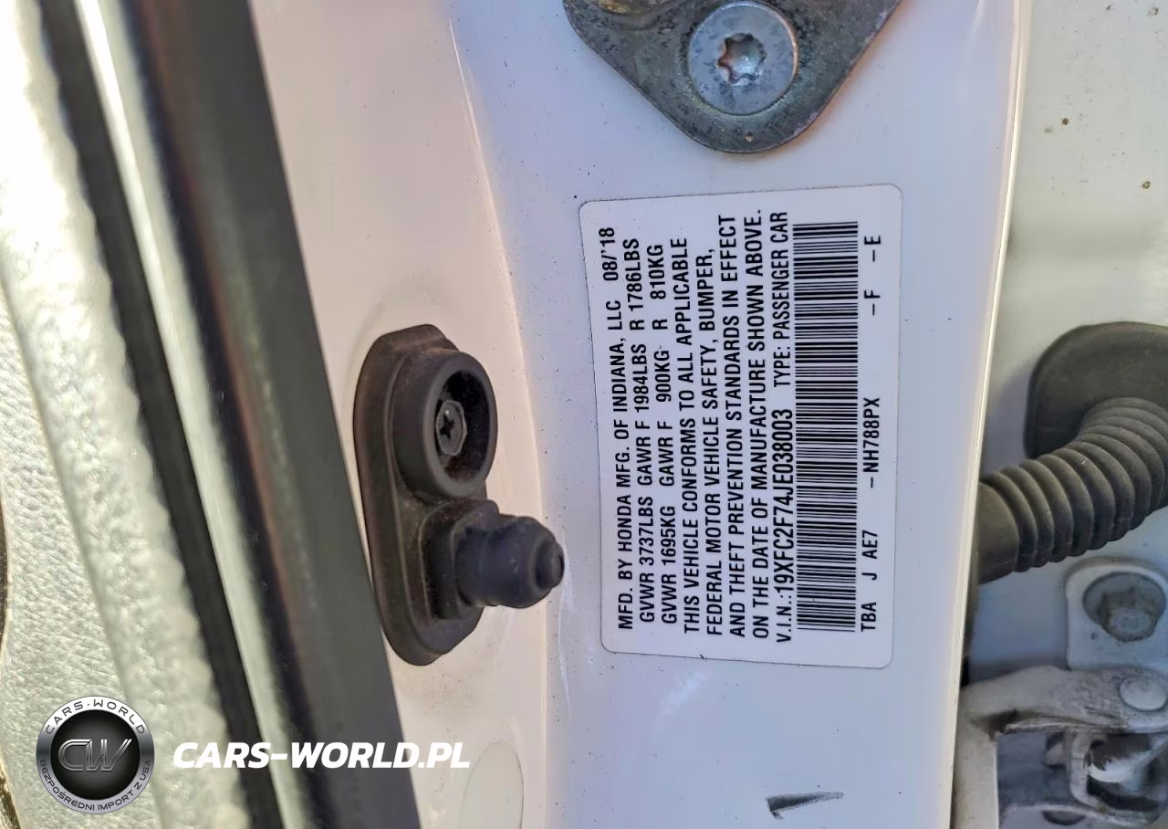 2018 Honda Civic Ex VIN:19XFC2F74JE038003 - 13