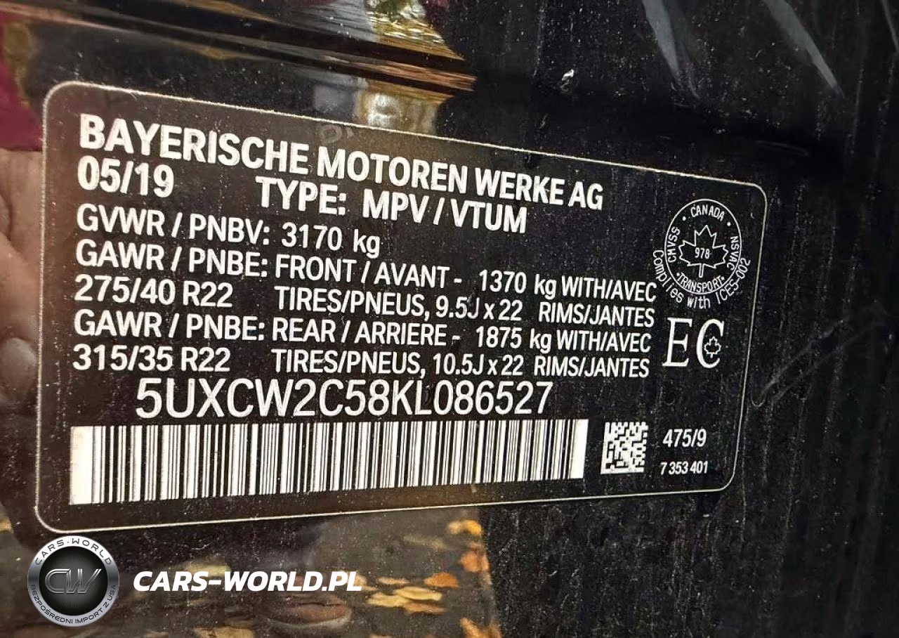 2019 BMW X7 xDrive40I VIN:5UXCW2C58KL086527 - 14