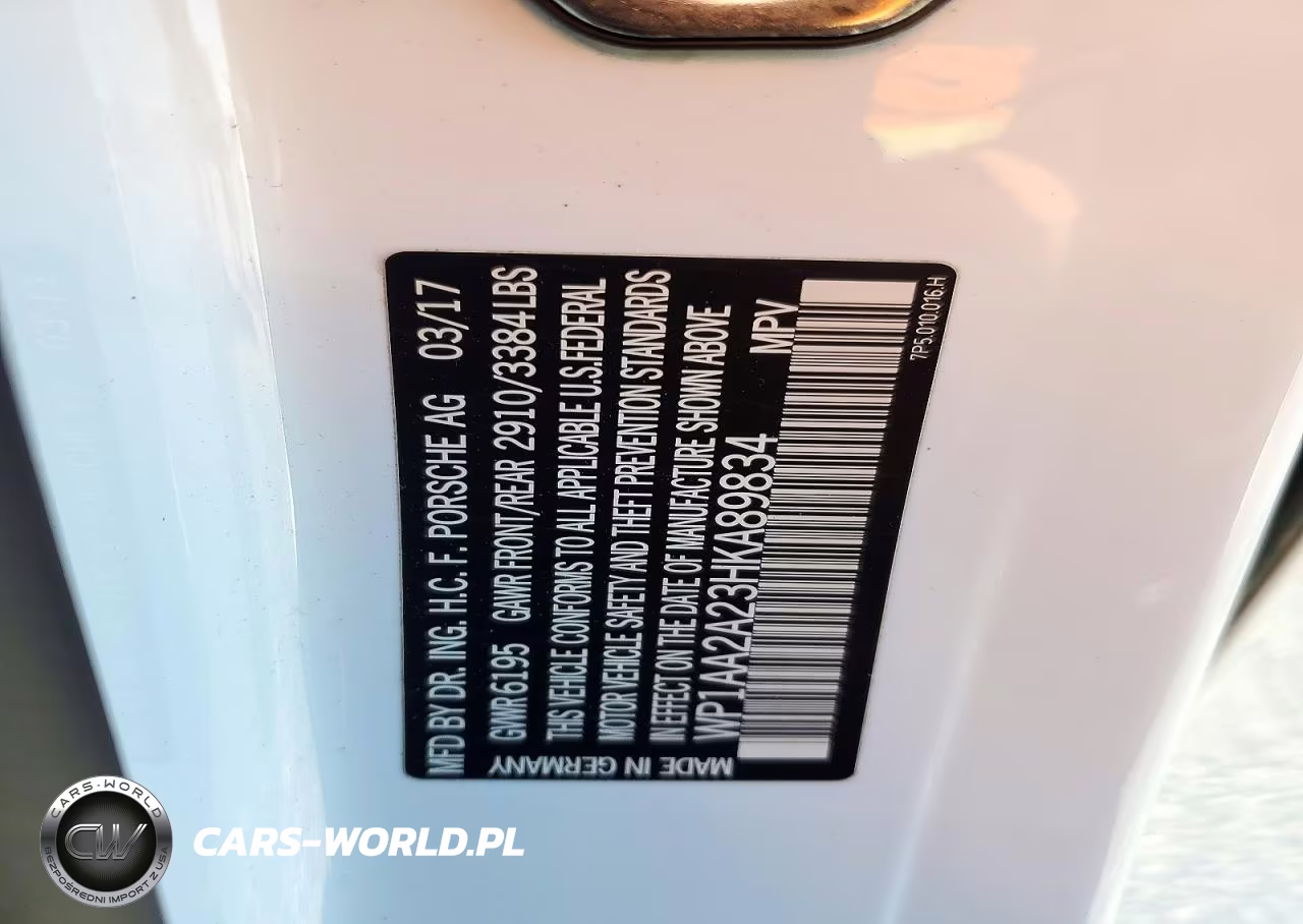 2017 Porsche Cayenne VIN:WP1AA2A23HKA89834 - 14