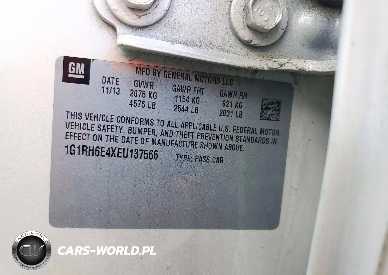 2014 Chevrolet Volt VIN:1G1RH6E4XEU137566 - 12