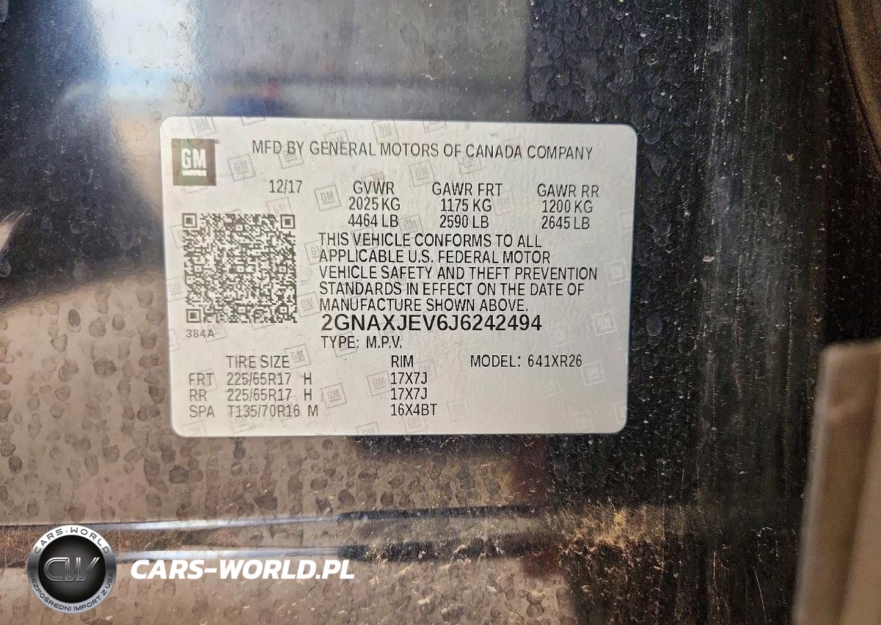 2018 Chevrolet Equinox Lt VIN:2GNAXJEV6J6242494 - 13