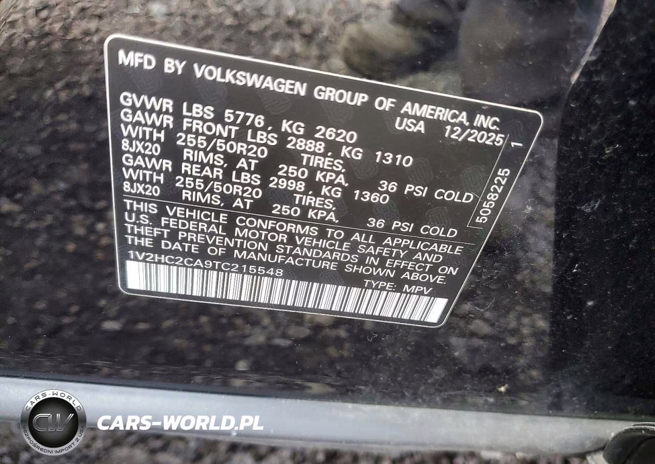 2026 Volkswagen Atlas Cross Sport Se VIN:1V2HC2CA9TC215548 - 12