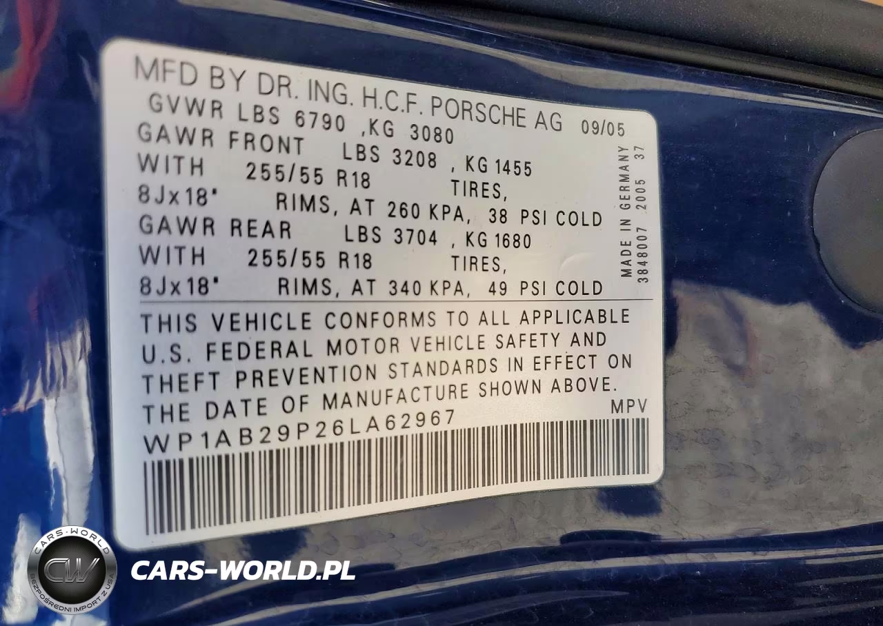 2006 Porsche Cayenne S VIN:WP1AB29P26LA62967 - 13