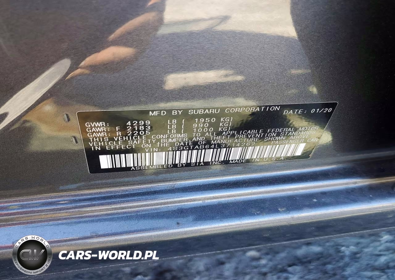 2020 Subaru Impreza VIN:4S3GTAB64L3714262 - 12