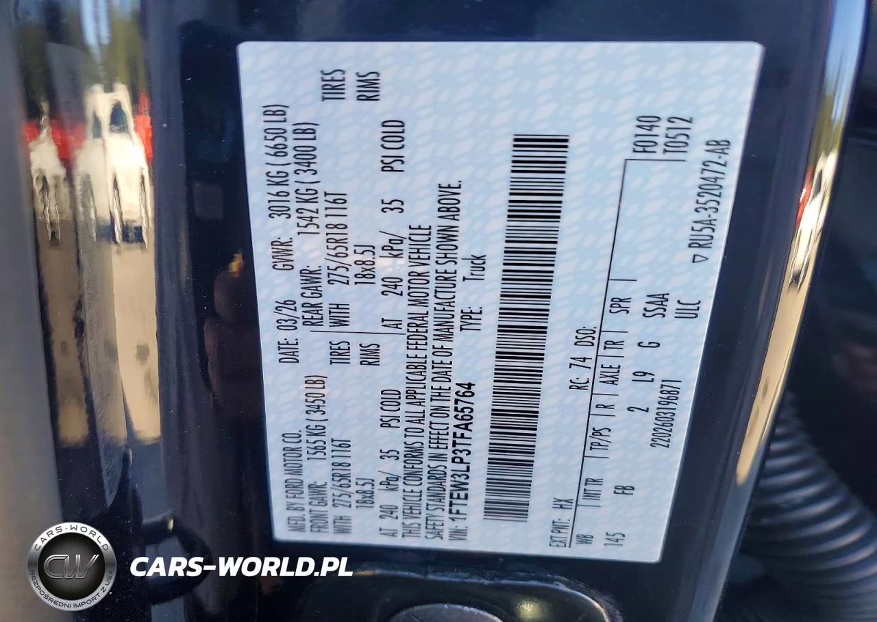 2026 Ford F150 Xlt VIN:1FTEW3LP3TFA65764 - 13