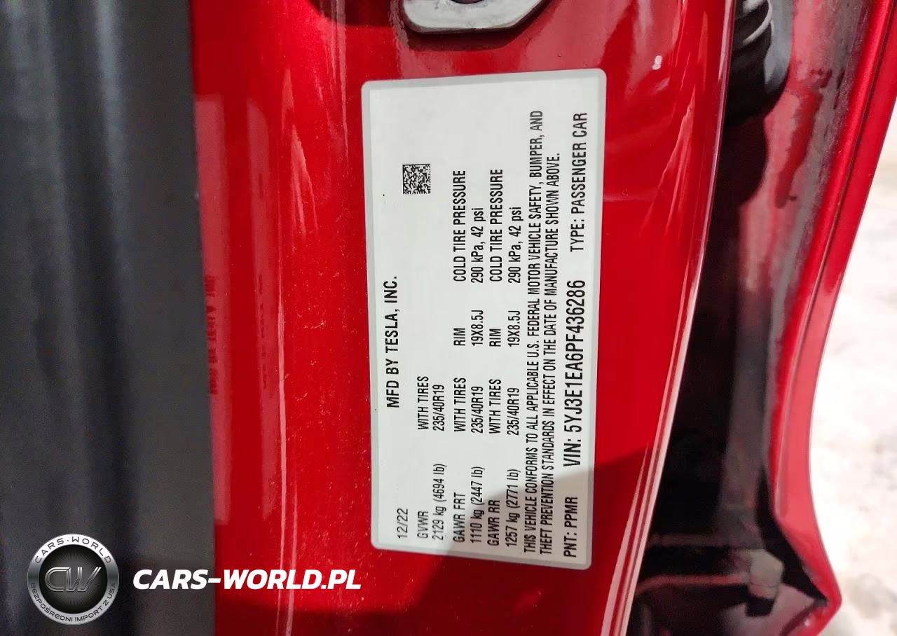 2023 Tesla Model 3 VIN:5YJ3E1EA6PF436286 - 12