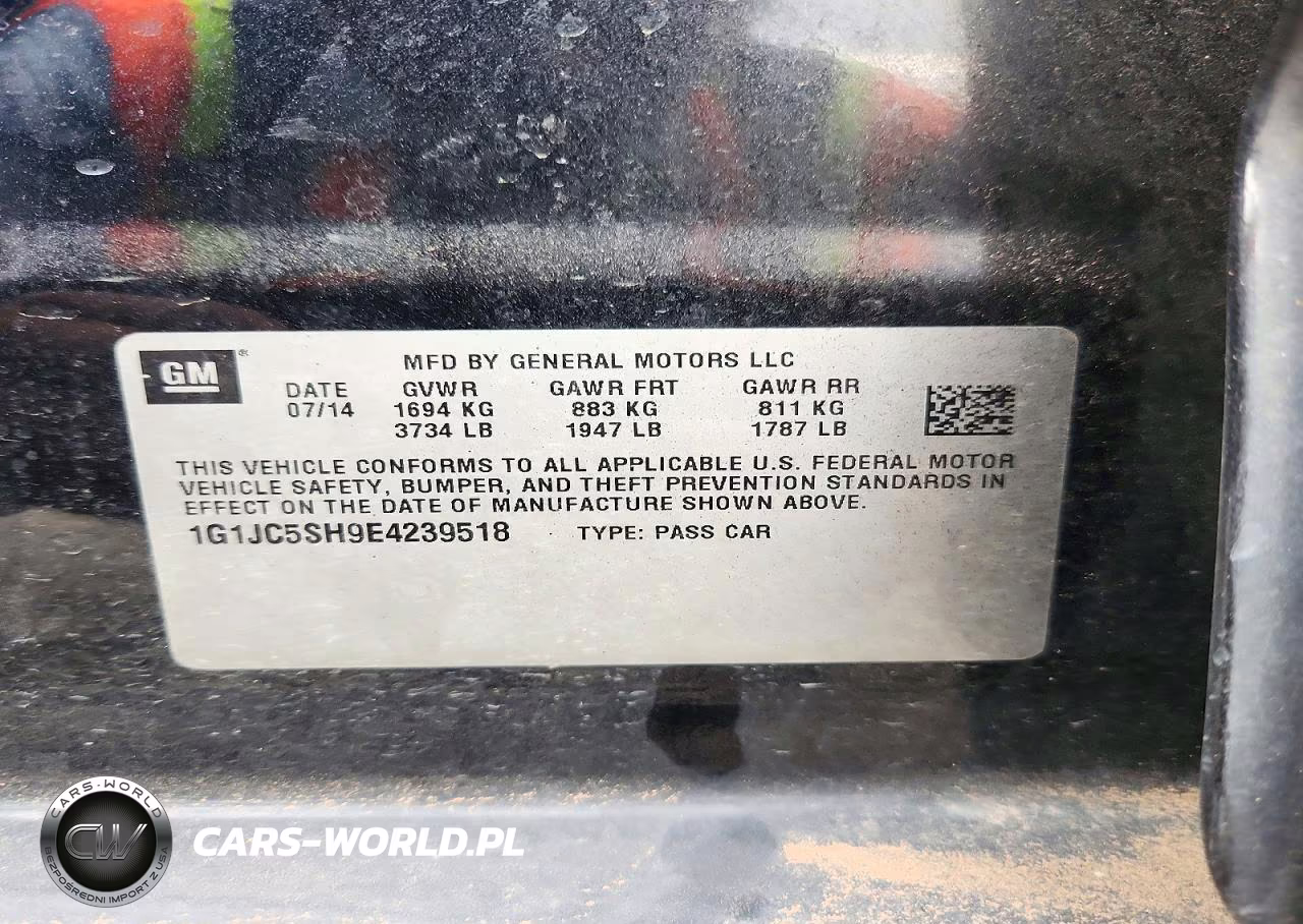 2014 Chevrolet Sonic Lt VIN:1G1JC5SH9E4239518 - 12