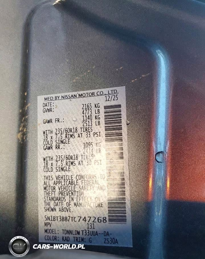 2026 Nissan Rogue Sv VIN:5N1BT3BB7TC747268 - 13