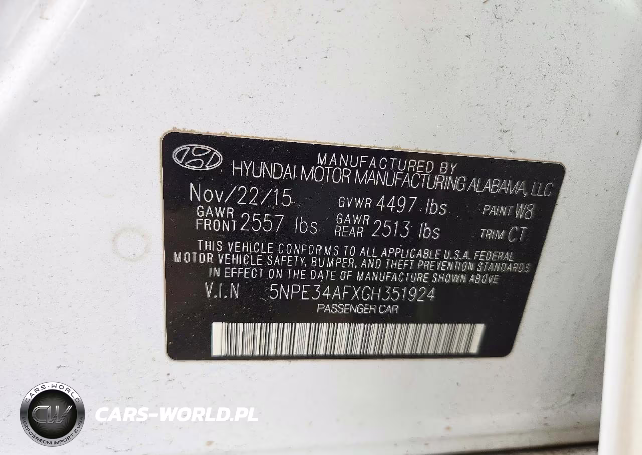 2016 Hyundai Sonata Sport VIN:5NPE34AFXGH351924 - 12