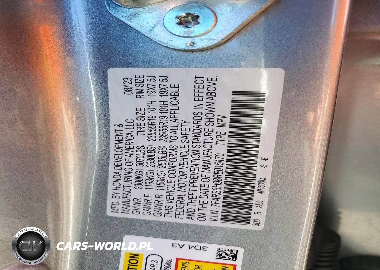 2024 Honda Cr-V Sport Touring VIN:7FARS6H98RE015470 - 13