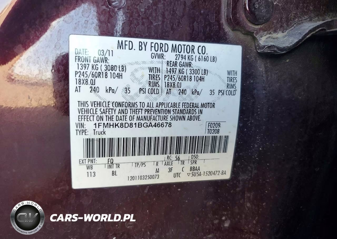 2011 Ford Explorer Xlt VIN:1FMHK8D81BGA46678 - 13